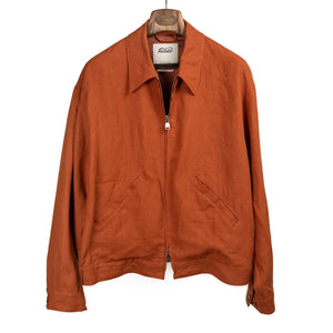 Valstar SS26 Stan zipped blouson in carota orange linen – No Man