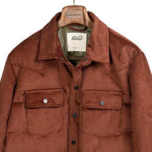 Buffalo corduroy down shirt jacket, Terra di Siena rusty brown