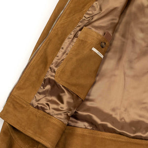 Suede Cowboy jacket in Amber brown