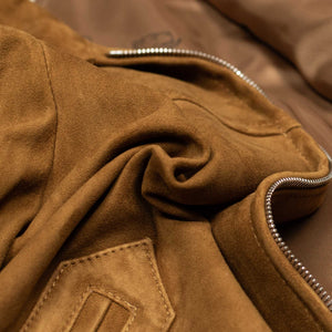 Suede Cowboy jacket in Amber brown