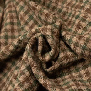 Hunting jacket in brown Buffalo check Shetland wool tweed