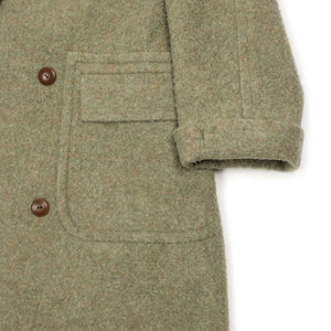 Exclusive Polo coat in sage green Lovat wool melange