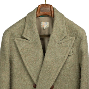 Exclusive Polo coat in sage green Lovat wool melange