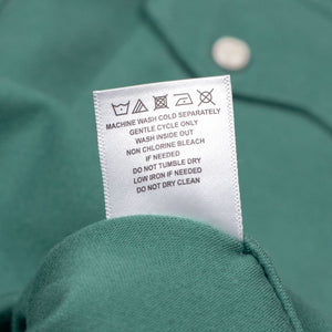 Wythe FW26 Pearlsnap Western shirt in century green cotton