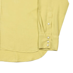 Pearl snap shirt in sunshine yellow tencel
