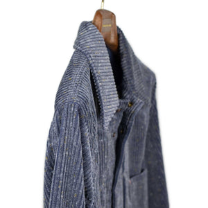 Ranch jacket in Marine Blue Italian donegal cotton corduroy