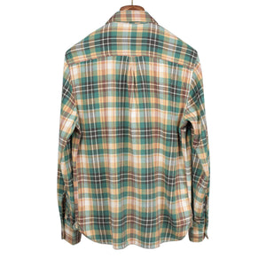 Washed flannel workshirt in Logger Plaid cotton