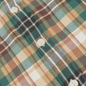 Washed flannel workshirt in Logger Plaid cotton