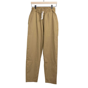 Drawstring Deck trousers in beige cotton twill