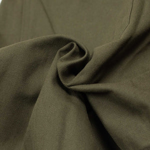 Drawstring Deck trousers in olive cotton twill