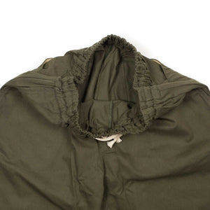 Drawstring Deck trousers in olive cotton twill