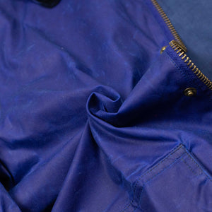 NZ Jacket in exclusive cobalt blue proofed waxed cotton