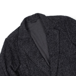Sato！別注BLURHMS WORK CARDIGAN JACKET blurhms FW25 Cardigan jacket in heather charcoal shaggy wool – No