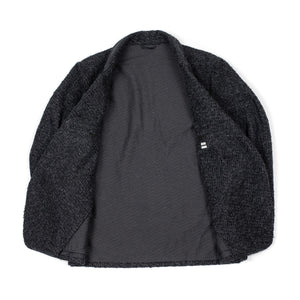 blurhms FW25 Cardigan jacket in heather charcoal shaggy wool – No