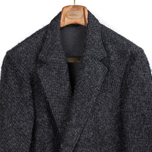 blurhms FW25 Cardigan jacket in heather charcoal shaggy wool – No