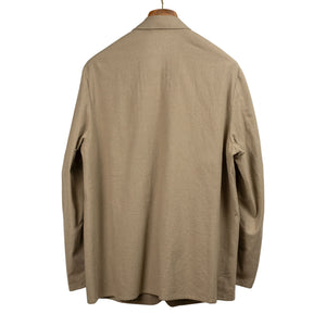 blurhms SS26 Cardigan jacket in beige nepped silk and cotton – No