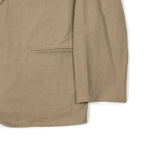 blurhms SS26 Cardigan jacket in beige nepped silk and cotton – No