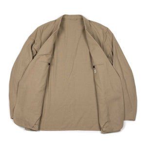 blurhms SS26 Cardigan jacket in beige nepped silk and cotton – No