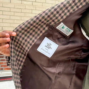 x Sartoria Carrara: Sport coat in brown and green gunclub Fox Tweed [PRE-ORDER BALANCE]
