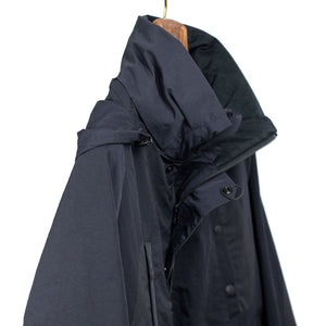 norbit FW25 Mountain Parka in navy blue salt-shrunk nylon with