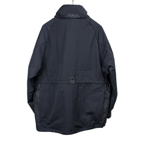 norbit FW25 Mountain Parka in navy blue salt-shrunk nylon with