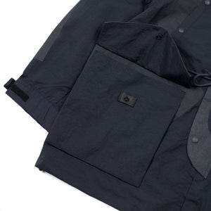 norbit FW25 Mountain Parka in navy blue salt-shrunk nylon with