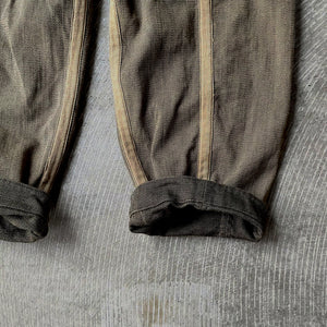 Reversible easy pants in khaki garment-dyed heavy cotton