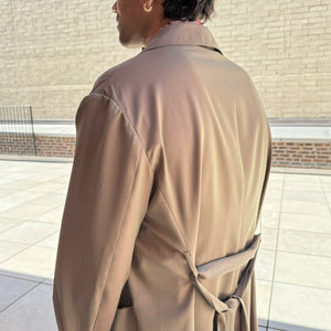 x Sartoria Carrara: belted field jacket in classic tan wool Solaro