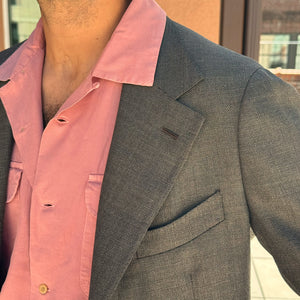 x Sartoria Carrara: ultra-light unlined sport coat in Drapers dark taupe hopsack