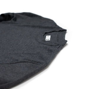 ts(s) FW26 Crew neck shirt in charcoal washable wool jersey – No