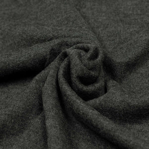 Turtleneck in charcoal washable wool jersey (restock)