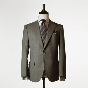 Minnis grey Fresco single breasted suit, 9/10oz wool