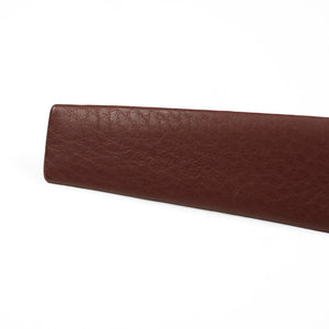 Terra cotta brown soft calf "tubo" tubular dress belt