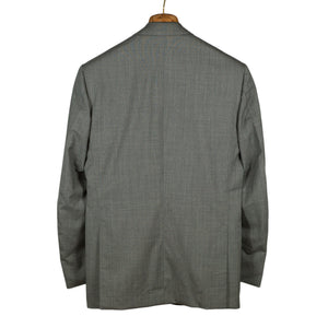 Grey tropical wool micro-houndstooth suit, 7 oz lightweight wool