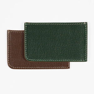 Soft card case, Sapin green goatskin