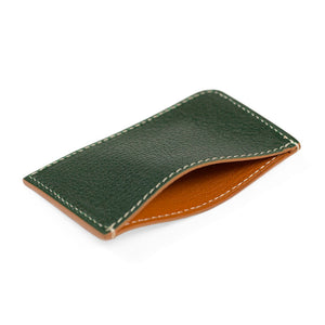Soft card case, Sapin green goatskin