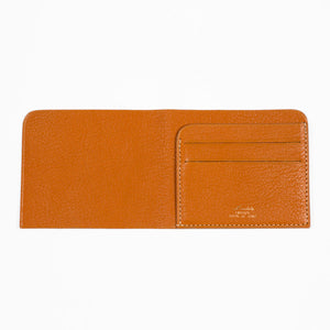 Soft billfold wallet, Sapin green goatskin