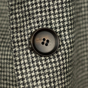 Exclusive Minnis black/white houndstooth flannel single breasted suit, 12oz wool