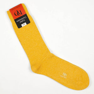 Wool & cashmere socks, saffron