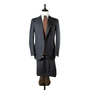 Steel blue herringbone P&B Universal suit, 15/16 oz wool