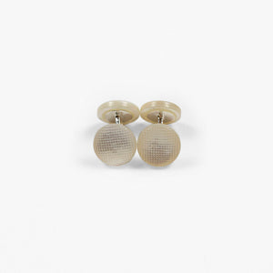 Mother-of-pearl "Day Fabric" cufflinks, textured surface