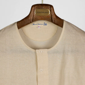 Natural color wool cotton blend long sleeve 609 "Bear Pelt" Henley