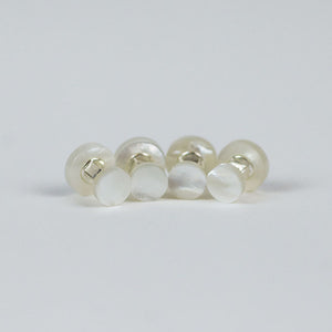 Eveningwear "Special Day" tuxedo studs, white mother-of-pearl