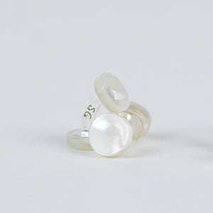 Eveningwear "Special Day" cufflinks, white mother-of-pearl