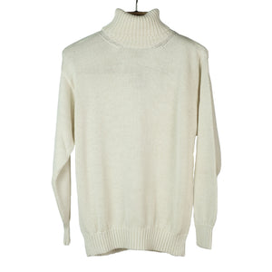 Exclusive Ecru alpaca & silk rollneck sweater (restock)