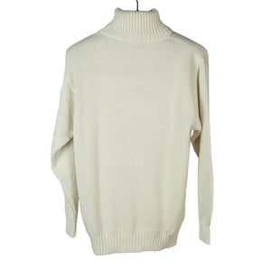 Exclusive Ecru alpaca & silk rollneck sweater (restock)