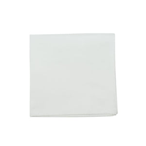 Crisp white silk twill pocket square