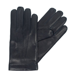 Navy blue lambskin gloves, cashmere lining