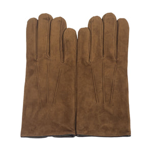 Snuff brown suede gloves, cashmere lining