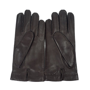 Dark brown lambskin gloves, cashmere lining